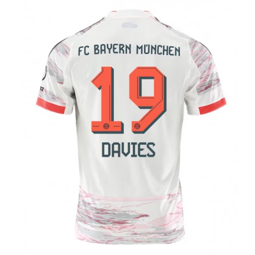 Fotbalové Dres Bayern Munich Alphonso Davies #19 Venkovní 2025-26 Krátký Rukáv